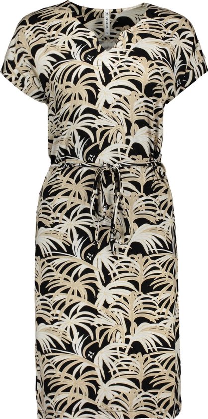 Zoso Jurk Robin Allover Print Dress 242 0016/1040 White/black/sand Dames