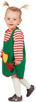 Wilbers & Wilbers - Where's Wally Kostuum - Wally Groen Jurkje (Baby) Meisje - Groen - Maat 86 - Carnavalskleding - Verkleedkleding