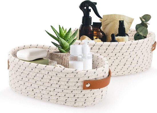 XXL Grote Touw Wasmand - Smaakvol Ingericht Extra Grote Decoratieve Mand 100 Natuurlijke Katoenen Opbergmand Touw Mand Speelgoedmand Deken Mand K