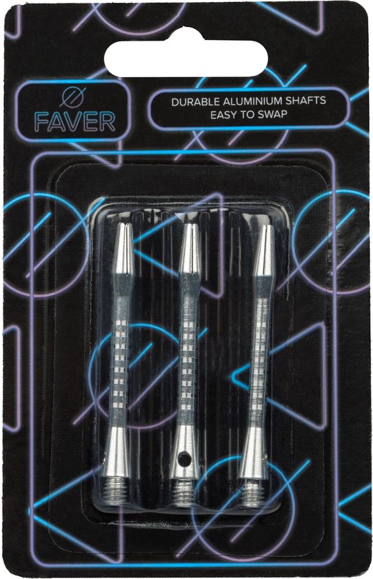 Faver Dart Shafts - Aluminium - 3 Stuks - Zilver - 5.5 cm van Faver — afbeelding 2