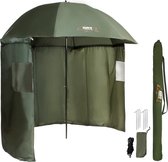 Traxis Eco Umbrella avec Tente à Fermeture Éclair 250cm - Parapluie - Parapluie de pêche - Vert