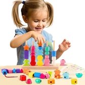 Colonnes de couleur speelgoed montessori - speelgoed en bois - Blocs de construction pour enfants - Blocs de construction - speelgoed Montessori - Blocs et formes