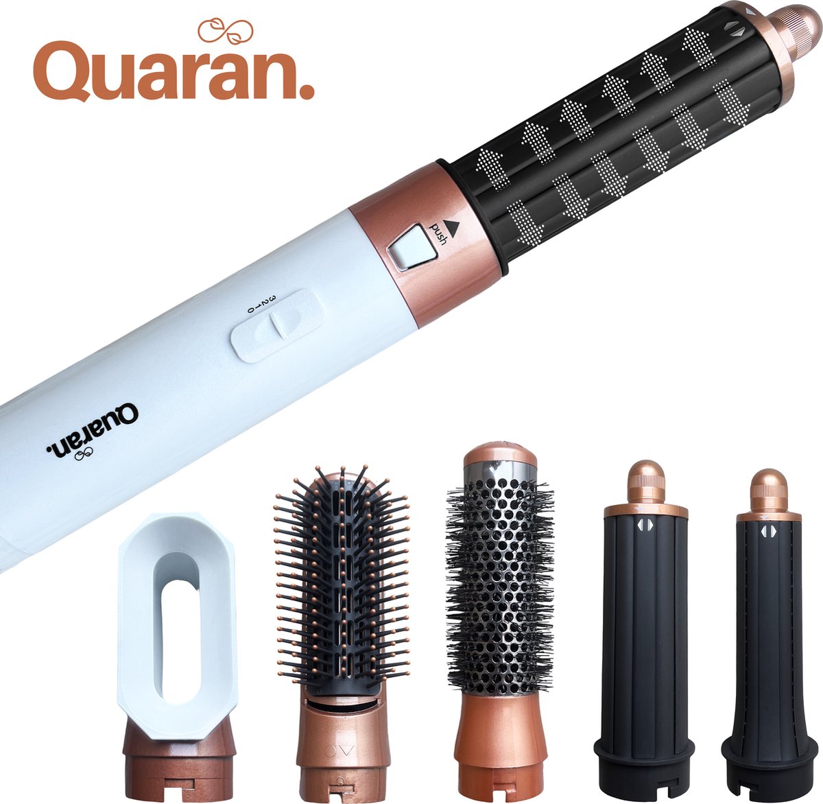 Quaran Airstyler Krultang 5 in 1 - Multistyler - Föhnborstel - Haarstyler - Hairwrap - Haardroger met Borstel - Krulborstel - Stijlborstel - Haarborstel