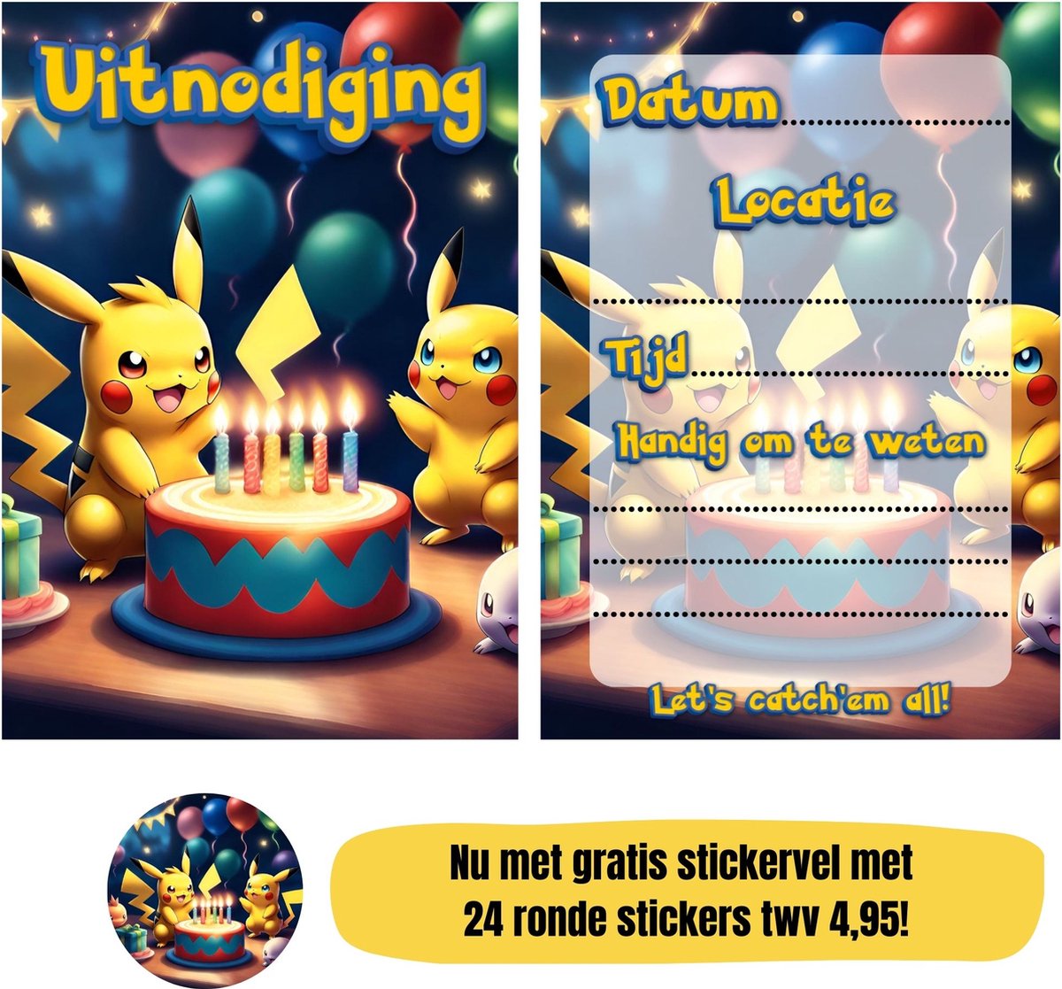 Uitnodiging kinderfeestje - Kinderfeest - Uitnodigingen - Verjaardag - Inclusief enveloppen - Eigen design en print - Wenskaart- Jongens - Meisjes - 16 stuks - A6 op Prijzenvolger.com