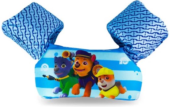 Foto: Zwemvest kinderen puddle jumper deluxe trendy design 14 tot 30 kg 2 tot 6 jaar zwembandjes zwemvest kind blauw