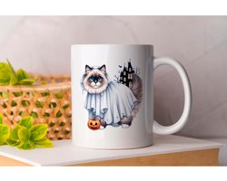 Mok Ragdoll Little ghostie - Cats - Gift - Cadeau - CatLovers - Meow - KittyLove - Katten - Kattenliefhebbers - Katjesliefde - Prrrfect