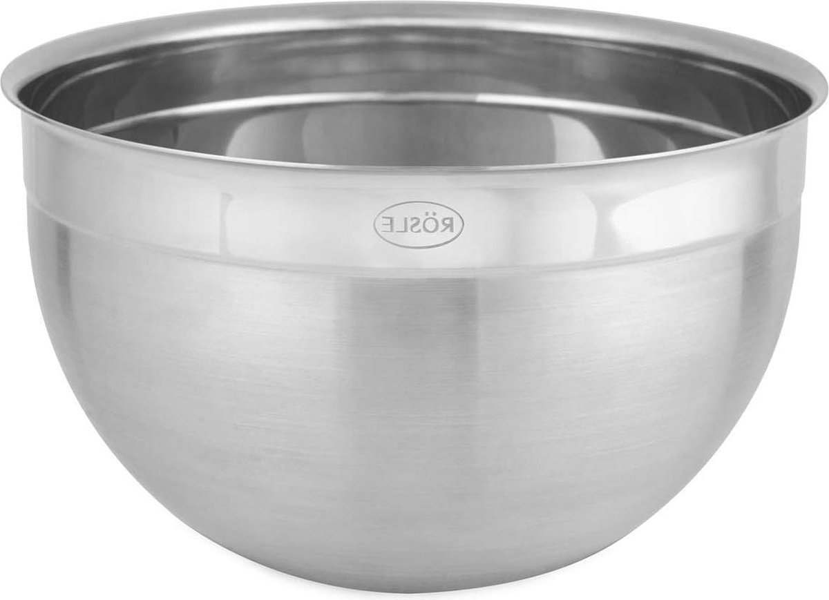 Hoogwaardige elegante roestvrijstalen kom - voedselbereiding en -opslag - roestvrij staal - vaatwasmachinebestendig - 24 cm
