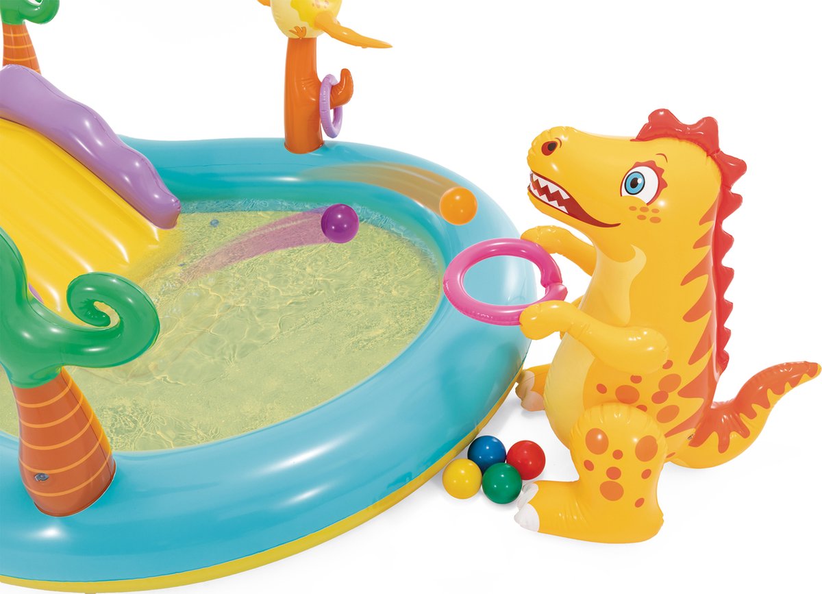 Intex Dinoland Opblaaszwembad met glijbaan - 302 x 229 x 112 cm — afbeelding 10