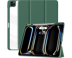 Solidenz Hoes - Geschikt voor iPad Pro 13 inch (M5 2025 / M4 2024) - Case Met Autowake / Autosleep - Hoesje Met Pencil Houder - Groen