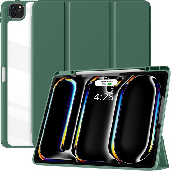 GIOPUEY Hülle für iPad Pro 13 M5 2025, Weiche TPU-Rückschale, Ultra-schlank, Anti-Vibration und Anti-Rutsch, Keine sperrigen - Schwarz