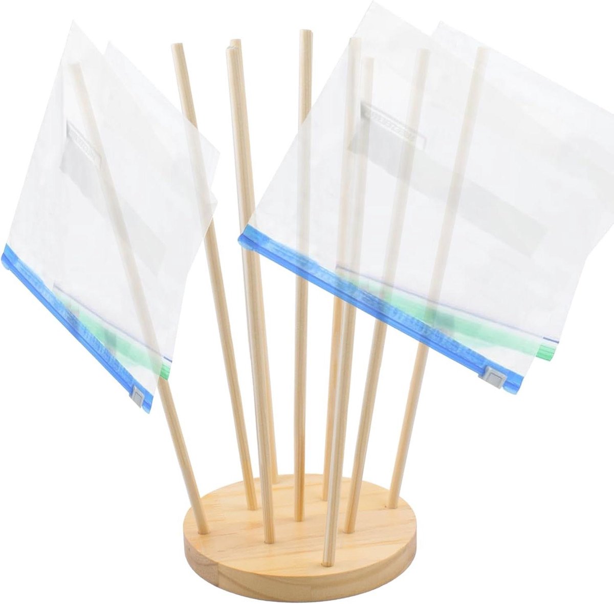 Goedkoopste Flessen Droogrek Multifunctioneel Afdruiprek Hout Drogerstandaard - Herbruikbare Zakbeker Afdruiphouder Flessen Droogrek