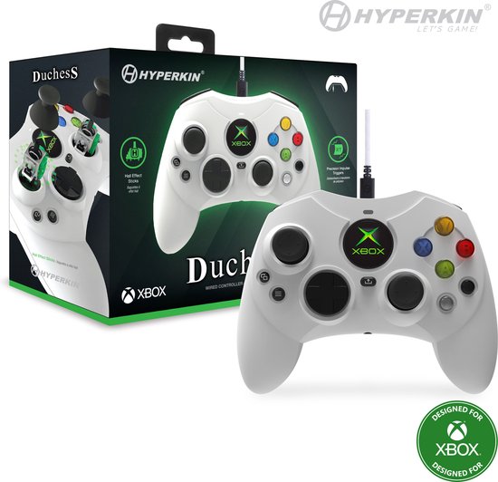 Hyperkin - DuchesS - manette filaire pour Xbox Series|S /XBOX1/Windows 11|10 (blanc)