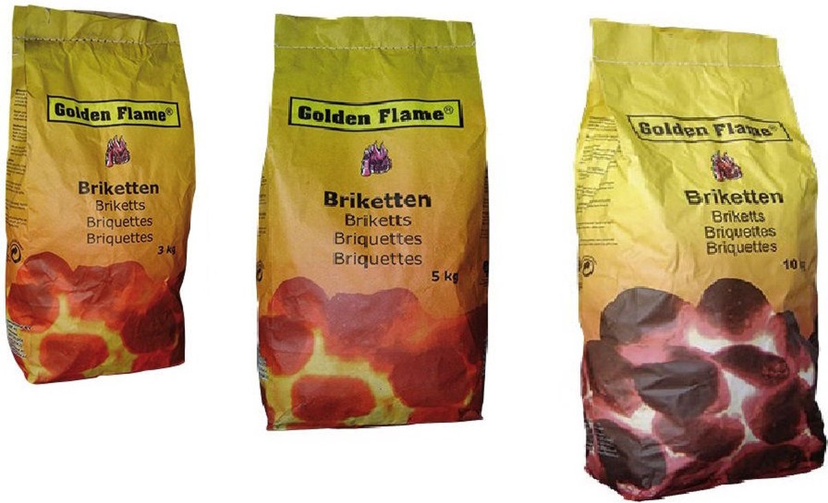 Golden Flame houtskoolbriketten 10kg
