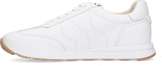 No Stress - Dames - Witte leren sneakers met rits - Maat 36 | bol
