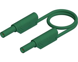 SKS Hirschmann MLS WS 50/2,5 gn Veiligheidsmeetsnoer Banaanstekker 4 mm Banaanstekker 4 mm 0.50 m Groen 1 stuk(s)