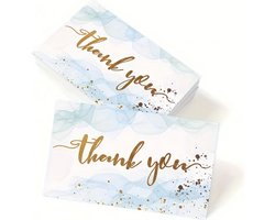 Bedankt Kaartjes Set - Thank You Cards - 50 stuks - Kleine onderneming - Pakket verzend kaartjes - 90 x 50 mm
