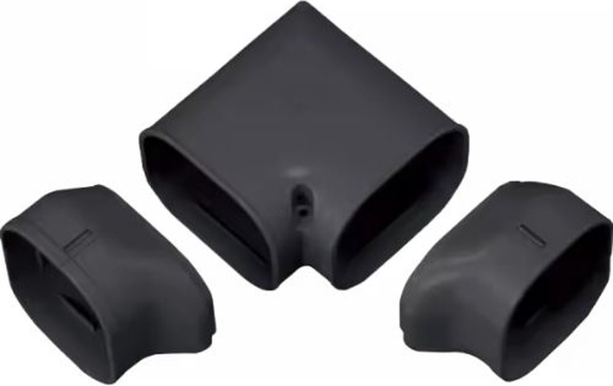 Evolar Airco Gedraaide Bocht - Zwart - 75 x 63 MM - 90°