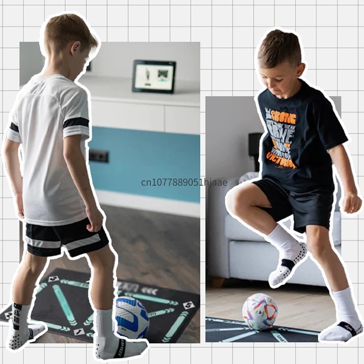 Unisex mittlere Kalb Reisen Bodensocken Herren atmungsaktiv Fußball Griff Strümp