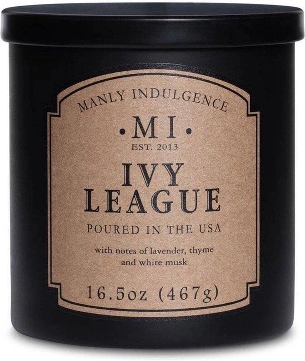 Colonial Candle soja geurkaars in glas 16.5 oz 467 g - Ivy League Zwart