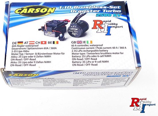 1:10 BL SET DRAGSTER TURBO 3300 KV van Absima — afbeelding 3