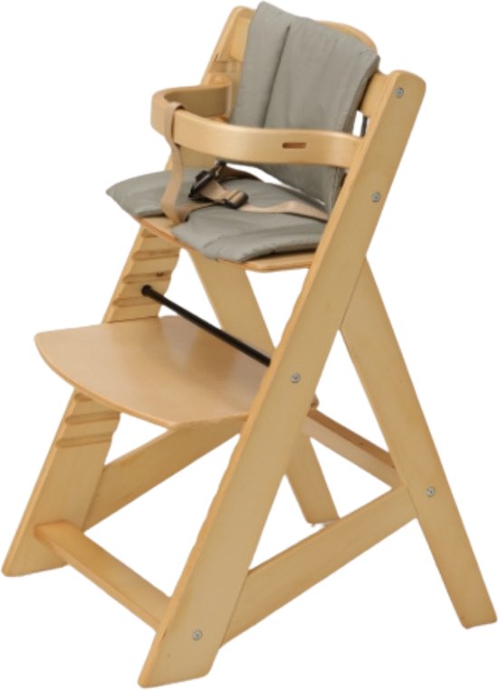 Chaise de culture en bois Buxibo - Enfant avec plateau - Chaise haute réglable pour Comfort et - Design avec coussin 48-58-80 cm Bois