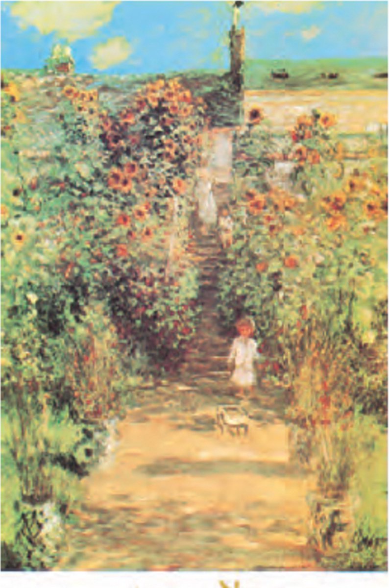 Claude Monet - De tuin van Monet in Vétheuil - Kunstposter - 40x50 cm