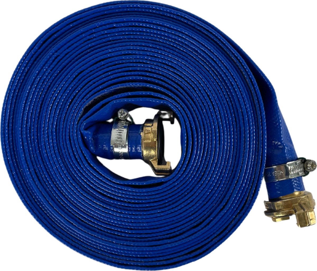GEKA plat oprolbare slang, 25 mm, 10 meter voor dompelpomp