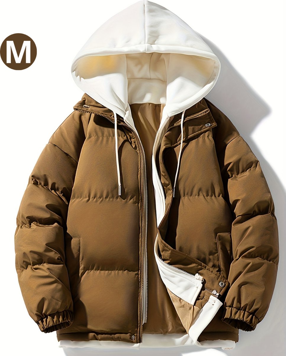 Nivard Winterjas Dames Parka Heren Winterjas Winter Volwassen Gewatteerde Jas Dames Koffie Bruin