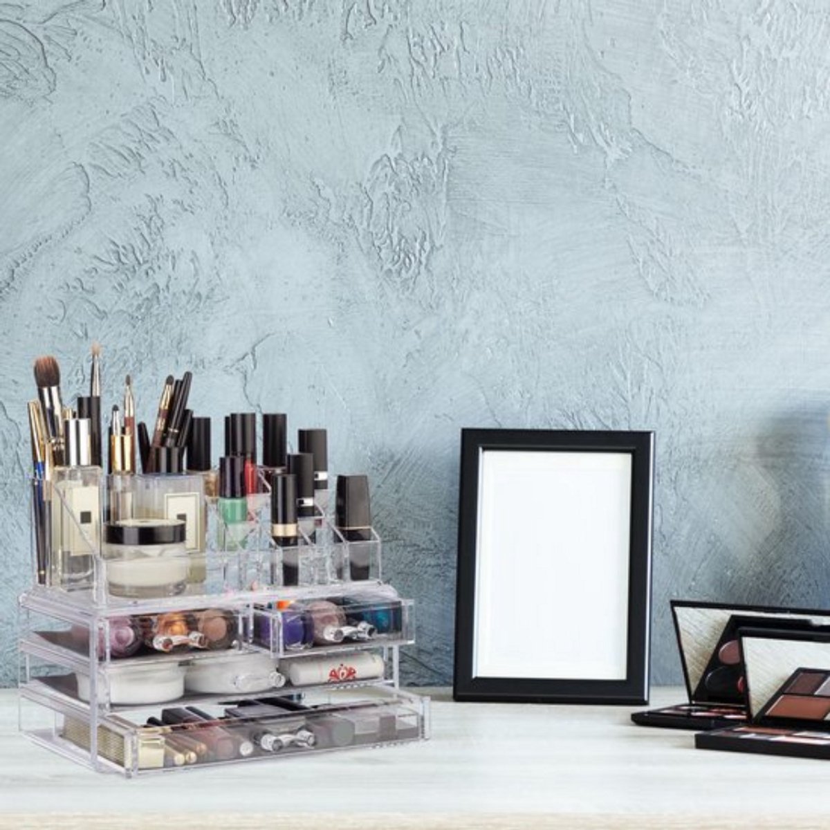 Confibel - Make-up Organizer - Cosmetica Organizer - Verstelbare Lades - Sieraden/Make-up - Cosmetica Opbergdoos - Transparant