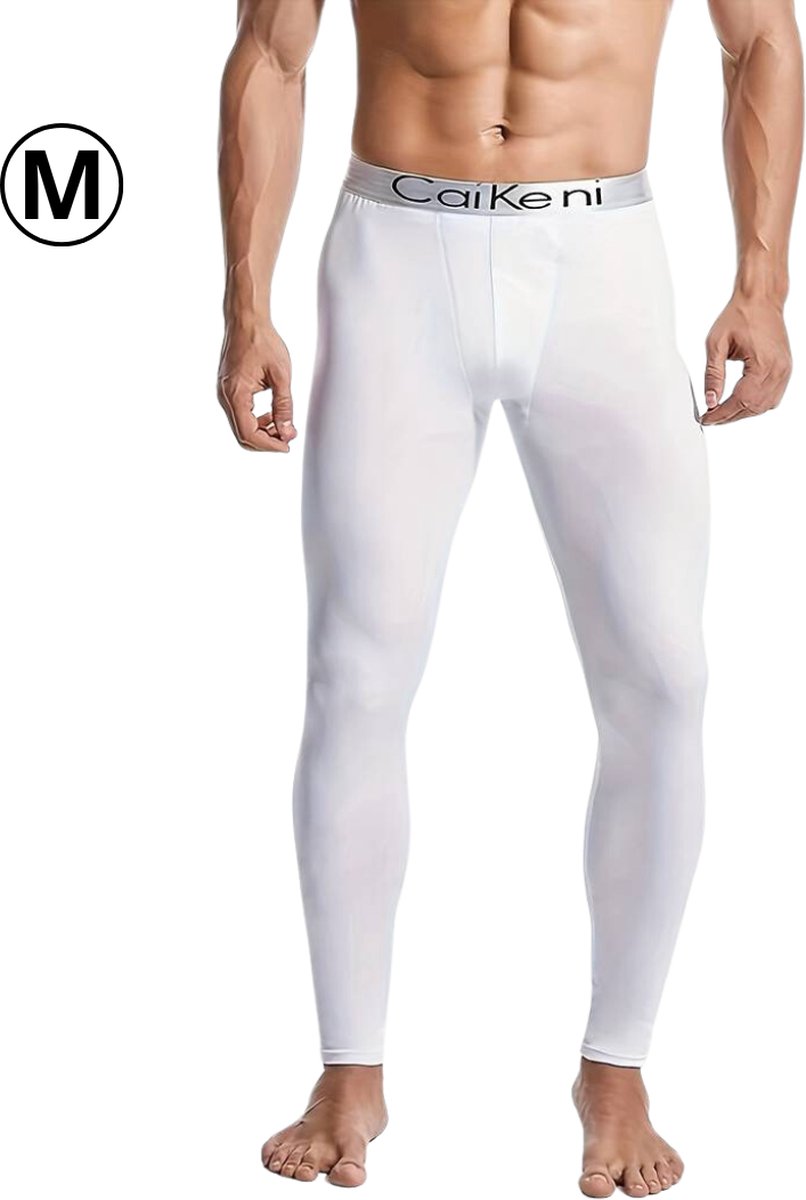 Nivard Thermo – Thermokleding – Thermobroek – Voor Heren – Beenverwarmers – Fleece – Broek – Wit – Maat M