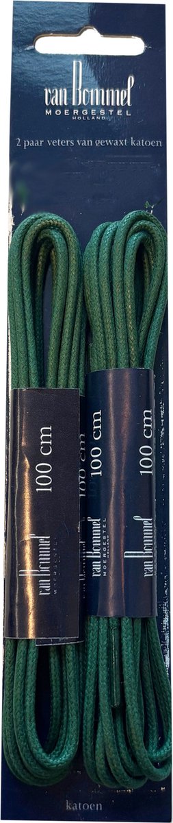 Originele Van Bommel veters Groen 100cm - Rond - 2 paar