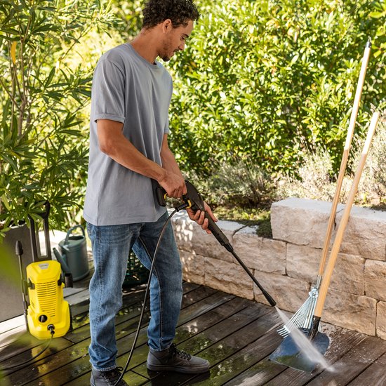 Kärcher K 2 Premium Home Hogedrukreiniger - 110 bar - 360 l/u - 20 m2/u - Terrasreiniger T 1 - Geschikt voor oa. fietsen - tuingereedschap - tuinset - kleine terrassen - en balkon