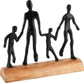 Familie sculptuur Moeder met baby en 3 kinderen van steenhars | Beelden & sculpturen
