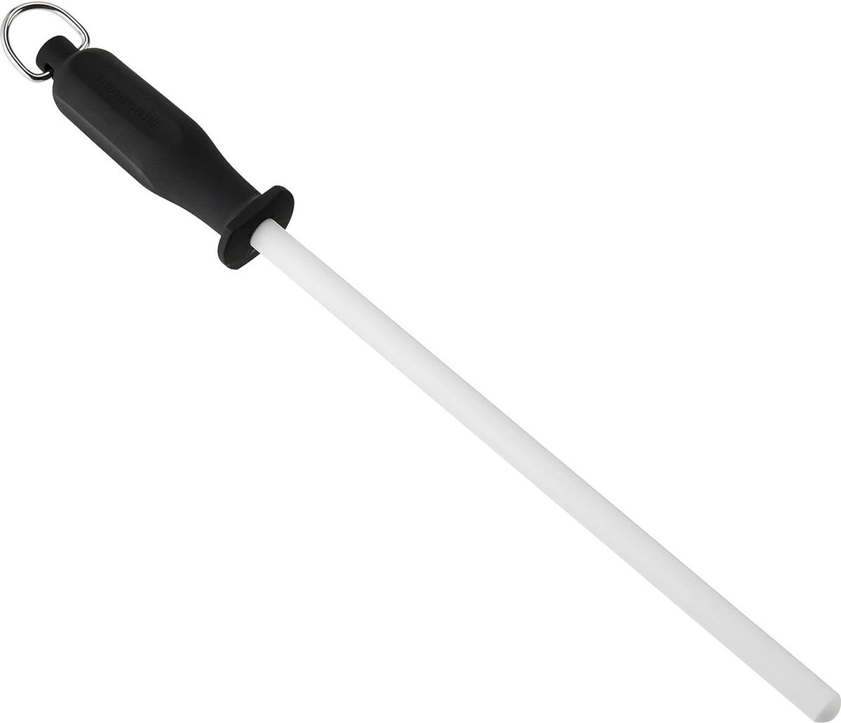 Ceramic Rod Knife Sharpener 12 inch zwart - Messenslijper van keramiek