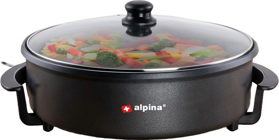 Alpina 1-Pits Elektrische Kookplaat 1500W Zwart/Wit