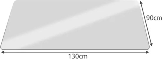 Vloerbeschermer - Bureaustoelmat PVC - Voor Harde Vloeren - 90x130cm - Transparant