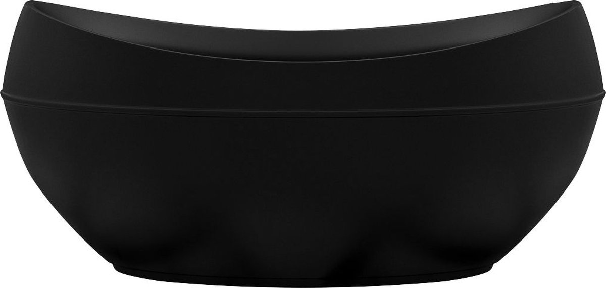 ADONISM VRIJSTAAND BAD MET HYDRO MASSAGE JETS (190X96X82CM) - MAT ZWART- BAIGNOIRE RONDO AUTOPORTANTE ACRYLIQUE AVEC HYDRO MASSAGE NOIR 190X96X82CM