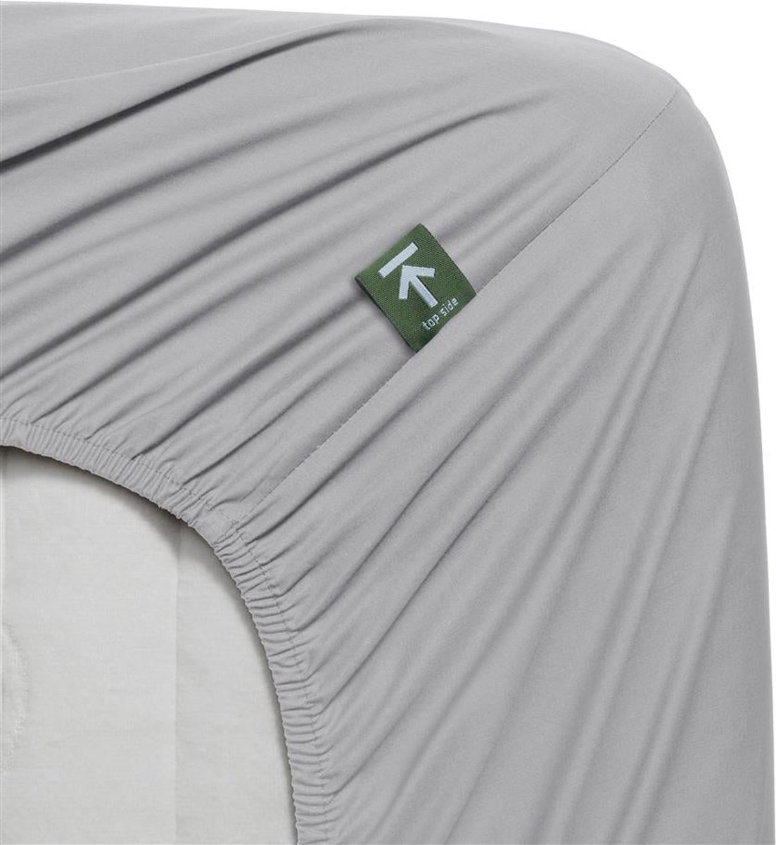 Beddinghouse - Percale-katoen - Split-topper - Hoeslaken - 180x220 cm - Licht grijs