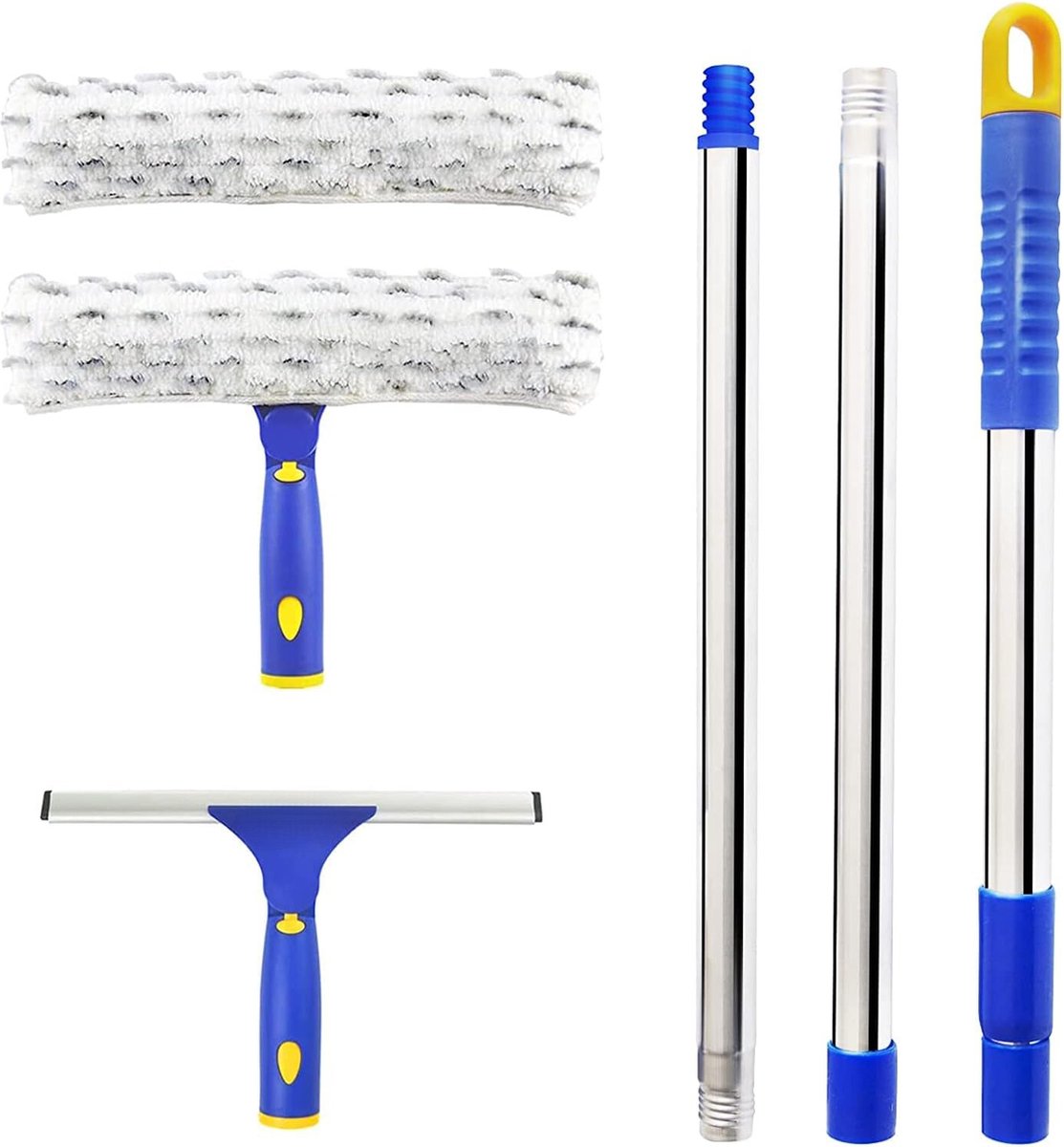 Solacis Ruitenreiniger met steel - Ruitenreinigers - Raamtrekker - Raamwisser met telescoopsteel - Must have om uw ruiten te wassen!