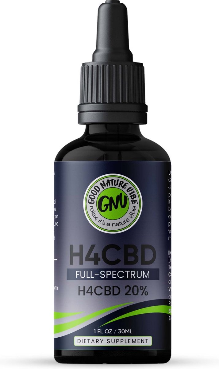 Goedkoopste H4CBD Olie 20 - Revolutionaire CBD Variant - Premium H4CBD MCT Olie voor Optimale Opname - Vegan - Good Nature Vibe - 30ml per Verpakking, 700 Druppels