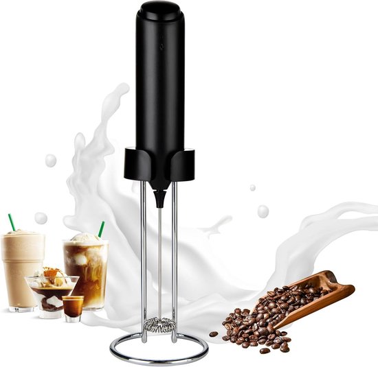 Blanc Mousseur à Lait électrique, Mousseur à Lait Rechargeable Par USB, Mini Fouet électrique