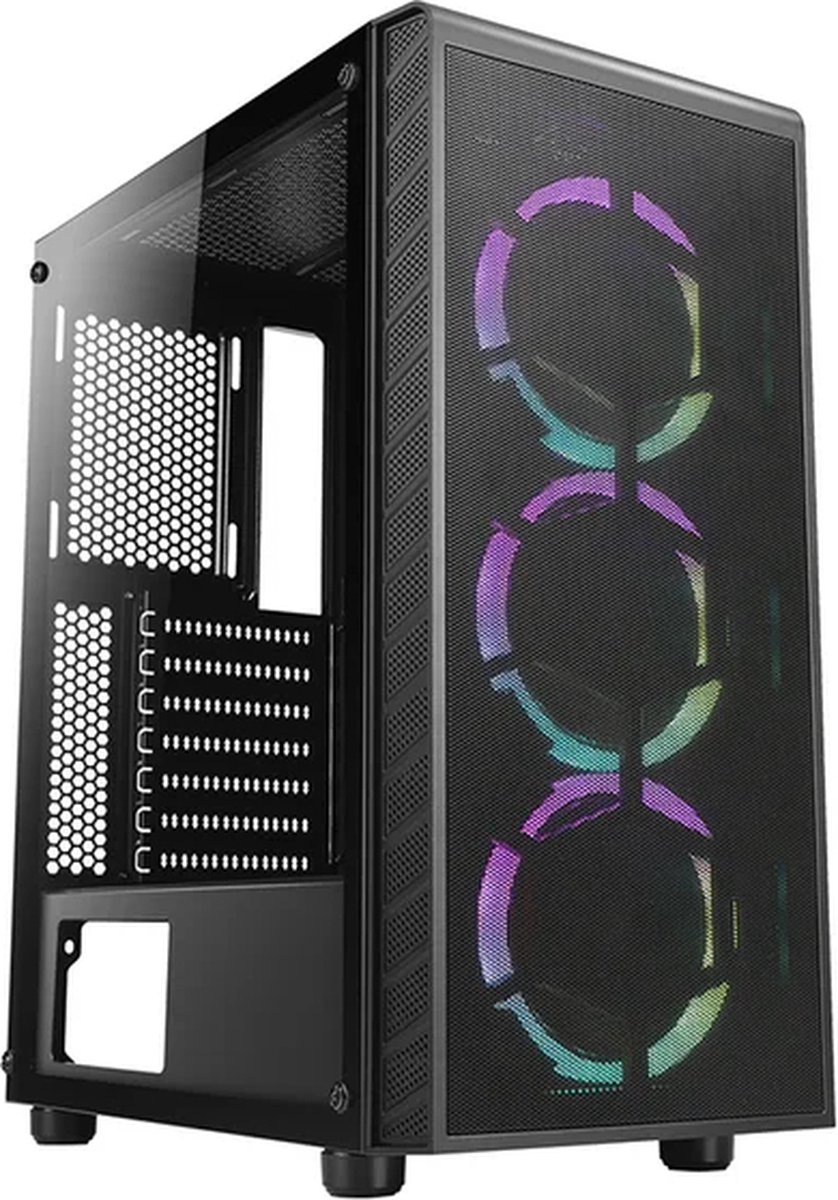 Azza Prime 360 Rgb | Midi Tower | Zwart behuizing - afbeelding 2
