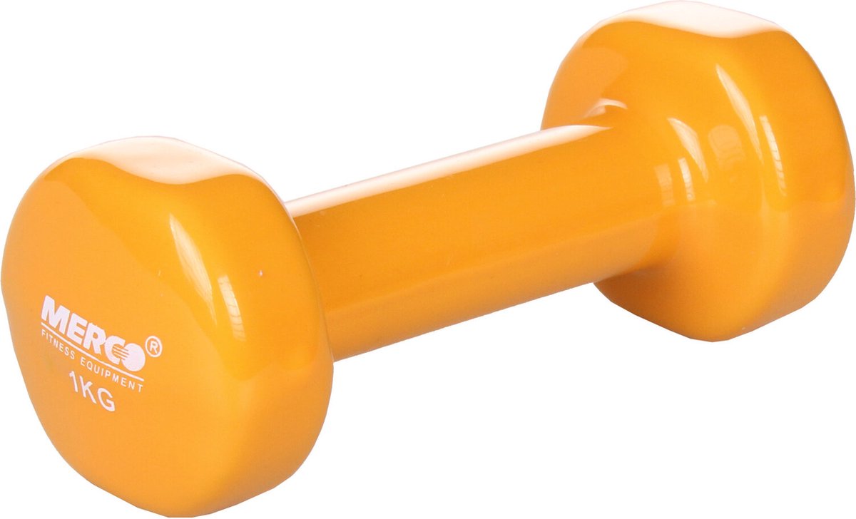 Merco - Vinyl Dumbbell - 1 KG Oranje - 1 stuk