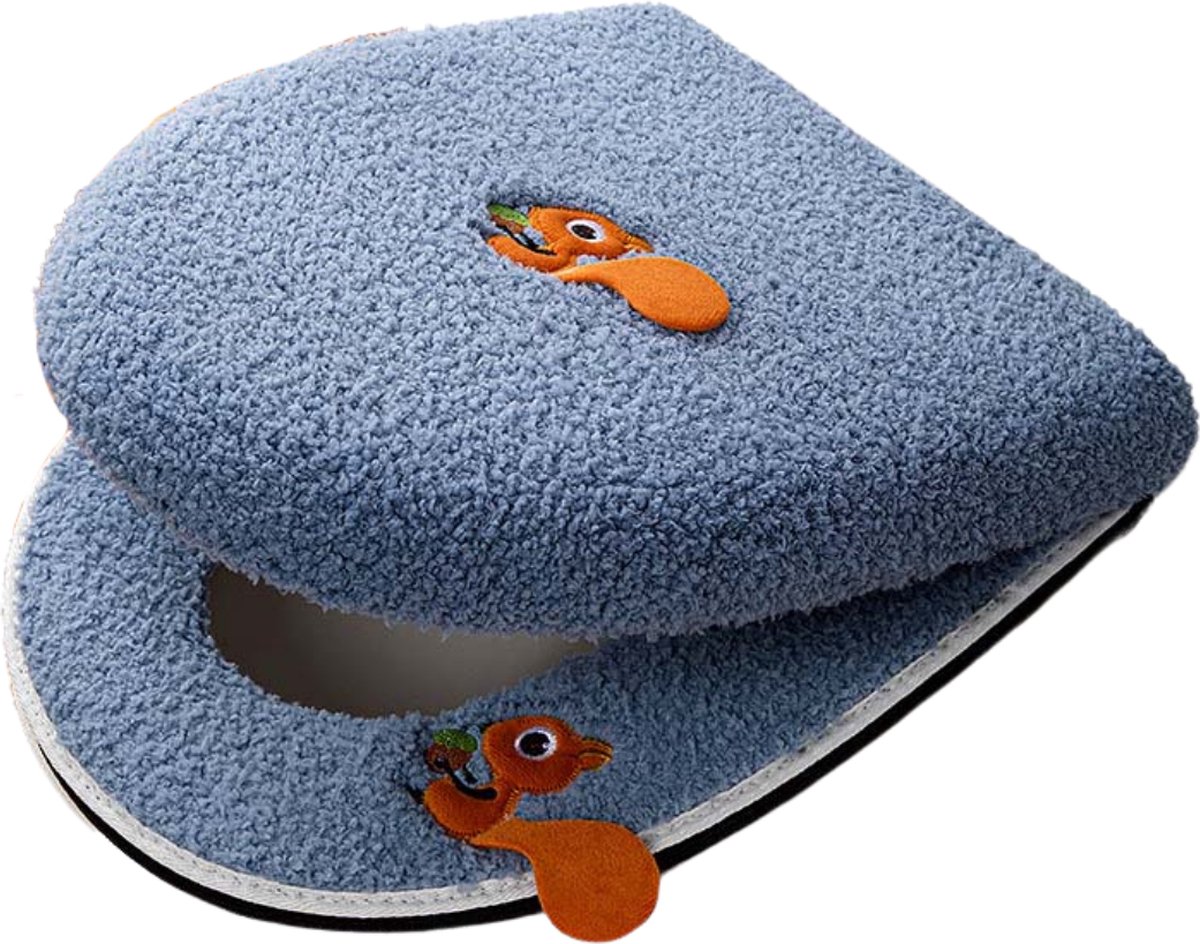 Goedkoopste Bovista Wc Bril Hoes - Toiletbril Cover - Toiletbril - Wc Deksel - Toiletafdekking - Verwarmde Wc Bril - (Niet Elektrisch) - Zacht - Blauw