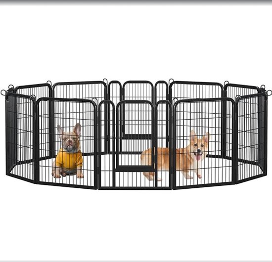Enclos pour chiots - Enclos pour chiens - Enclos pour animaux - Tente pour chiots - Chenil - Bench - Box pliable pour animaux - 80 Cm