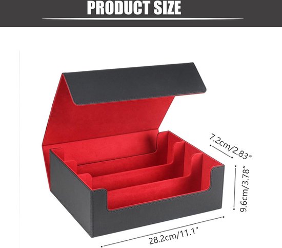 SVUPUE Verzamelkaartenbox, 29 x 24 x 10,5 cm, opbergdoos, kaartenbox