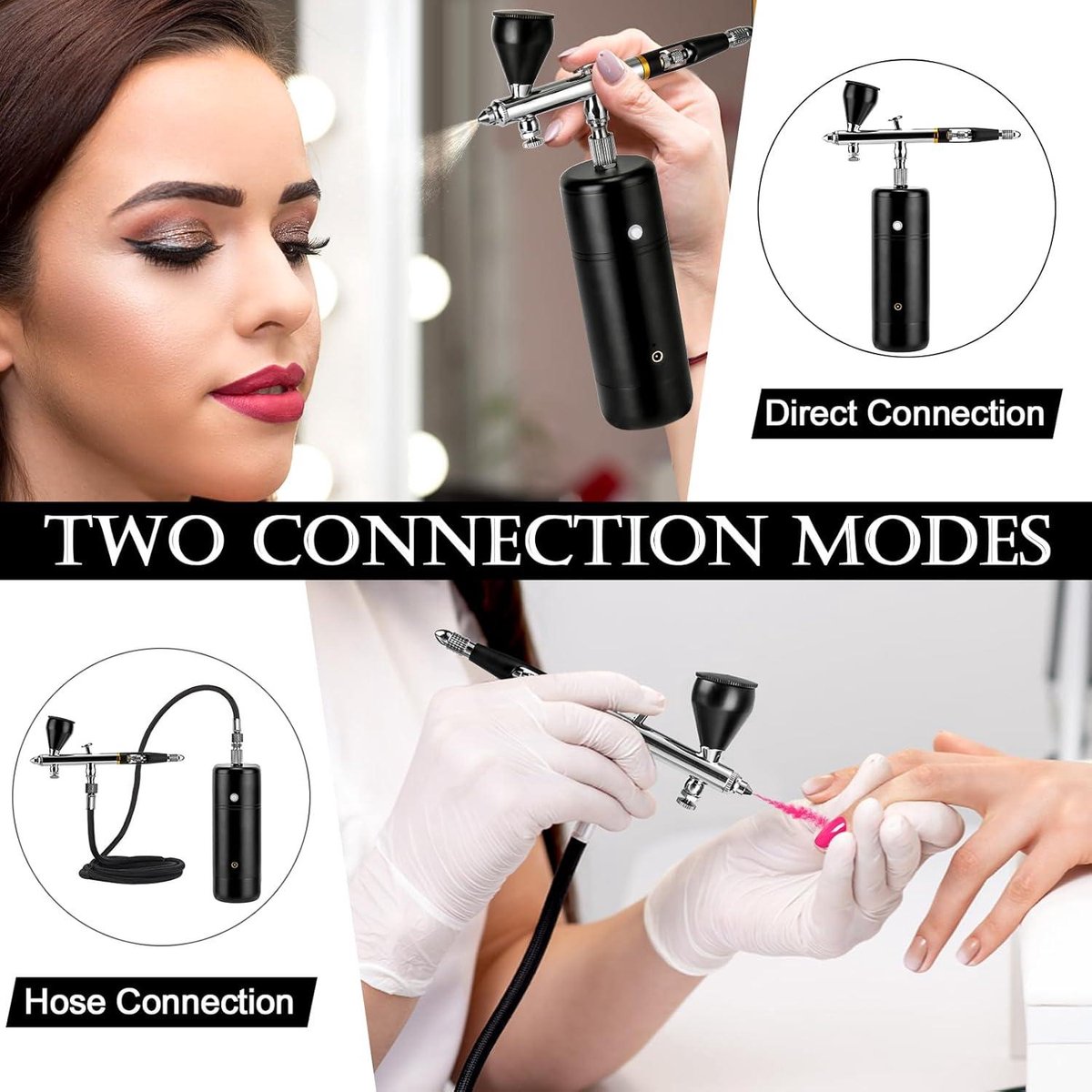 Kit Aérographe Portable Sans Fil Avec Compresseur 32 PSI - Pour Peinture, Maquillage - Neuf