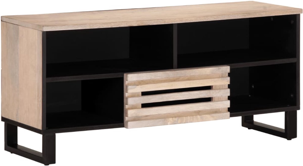 vidaXL - Tv-meubel - 100x34x46 - cm - massief - mangohout