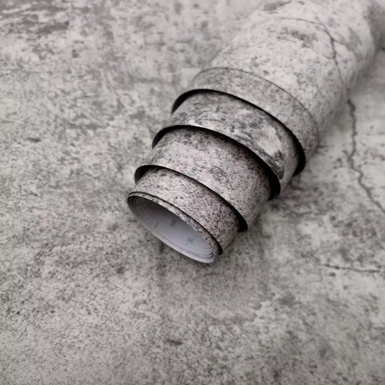 Wallways Zelfklevend Behang - Muurdecoratie - Waterbestendig en Hittebestendig - 60 cm x 10 m - Licht Beton