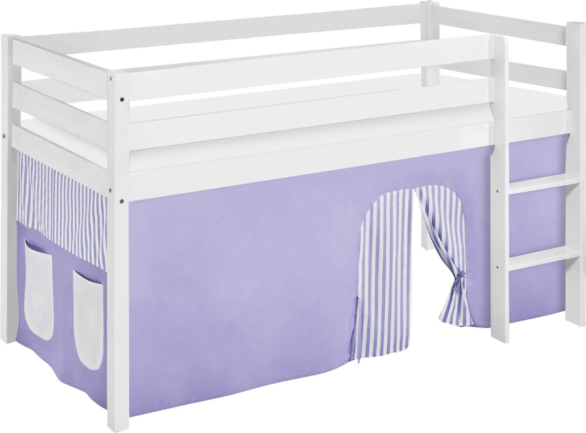 Halfhoogslaper Lila-Beige met tent